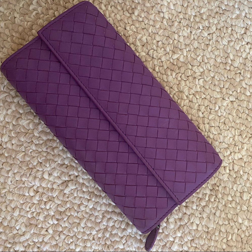 Bottega Veneta Full Flap Intercciato Wallet